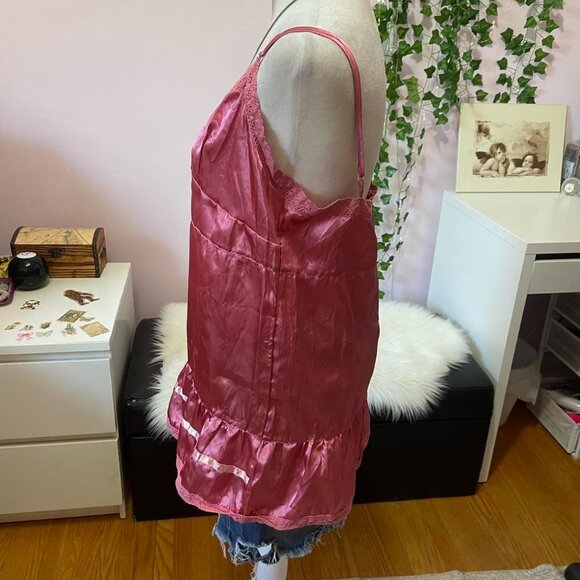 Pink Satin Princess Camisole - Picture 2 of 7